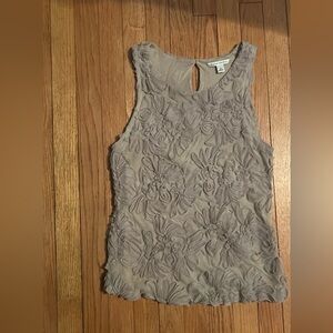 Banana Republic Taupe rosette tank top.